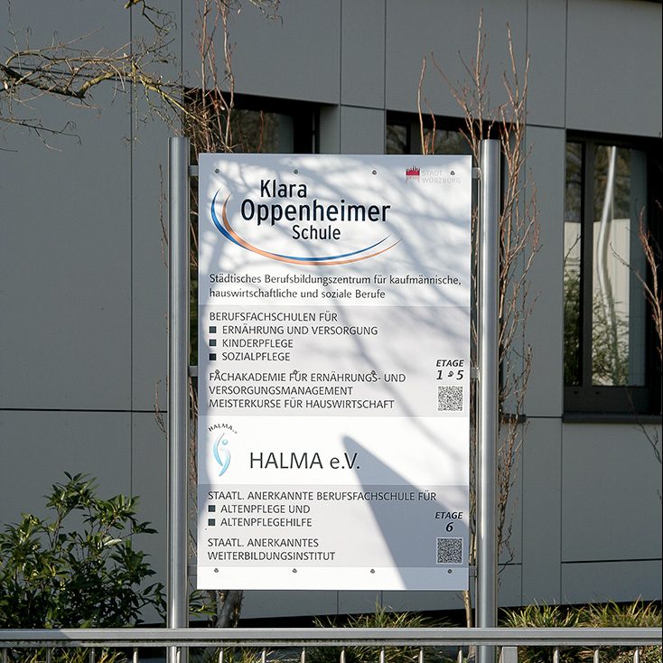 Klara Oppenheimer Schule Leitsystem Würzburg