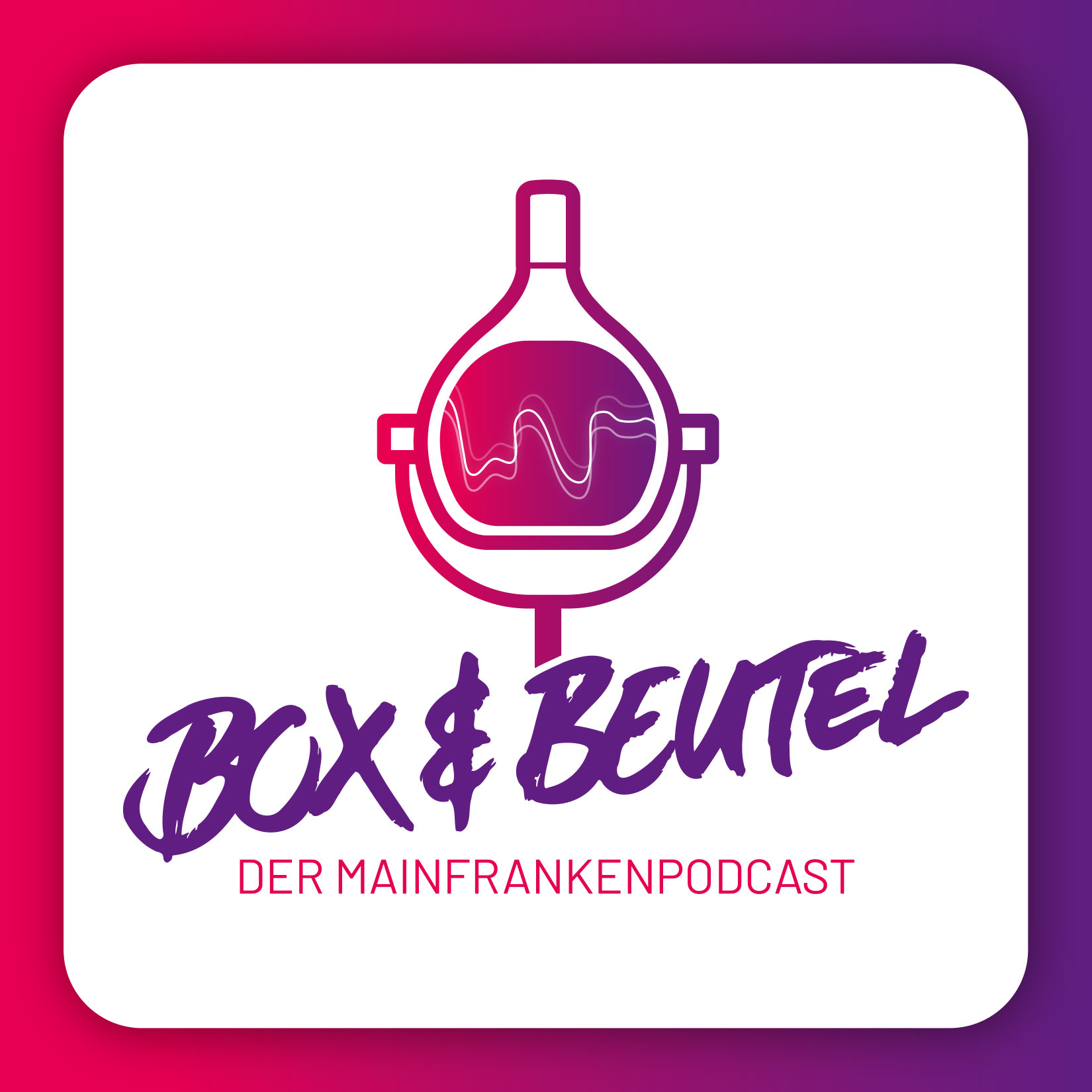 Mainfranken Podcast Logogestaltung Box&Beutel