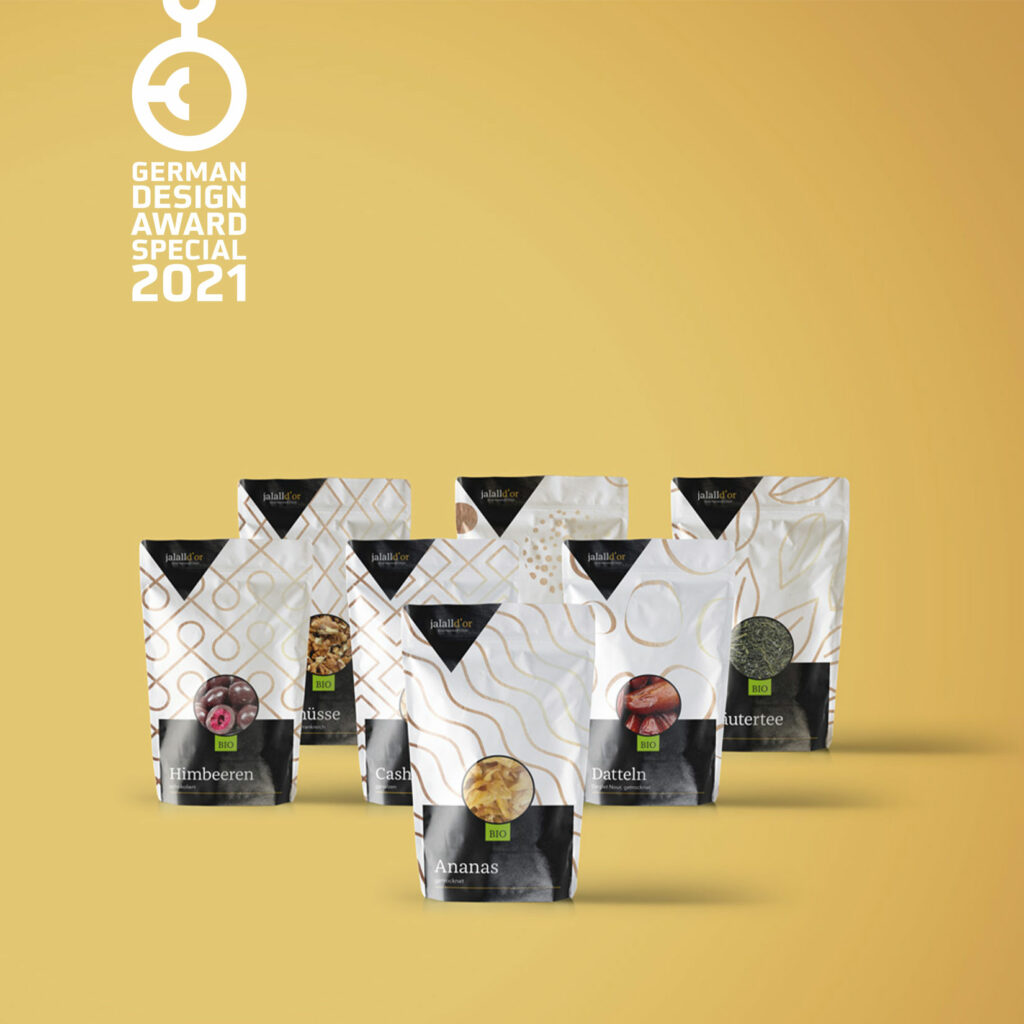 Gewinner German Brand Award Special 2021 für Jalall D'or Verpackungsdesign