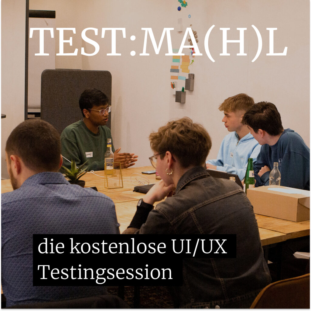 TEST:MA(H)L Titelbild - kostenlose texting session UI/UX Design