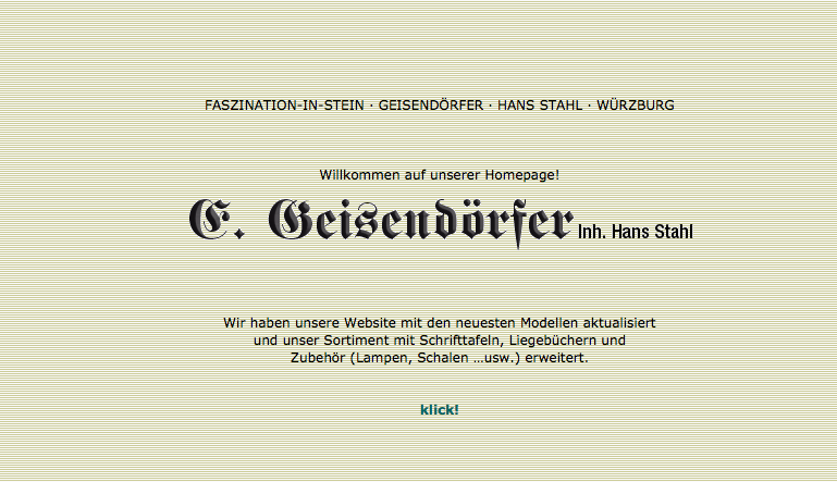 Geisendörfer Webdesign Steinmetz Würzburg
