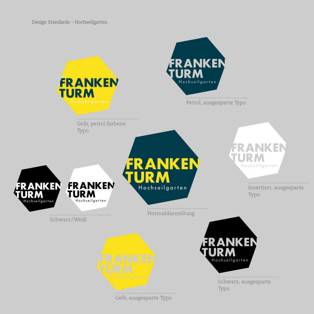 Hochseilgarten Frankenturm Corporate Design Logo