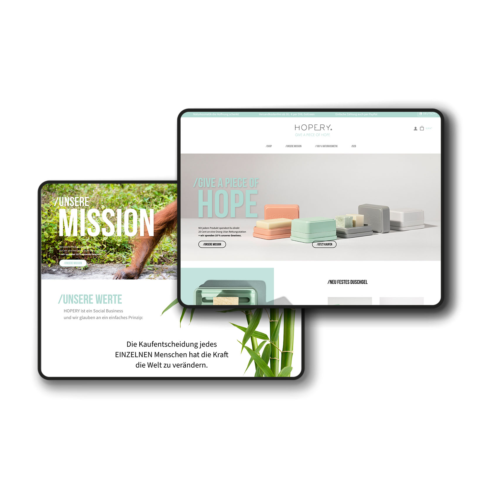 Webshop Design, Produktmarke Kosmetik Webgestaltung und Konzept
