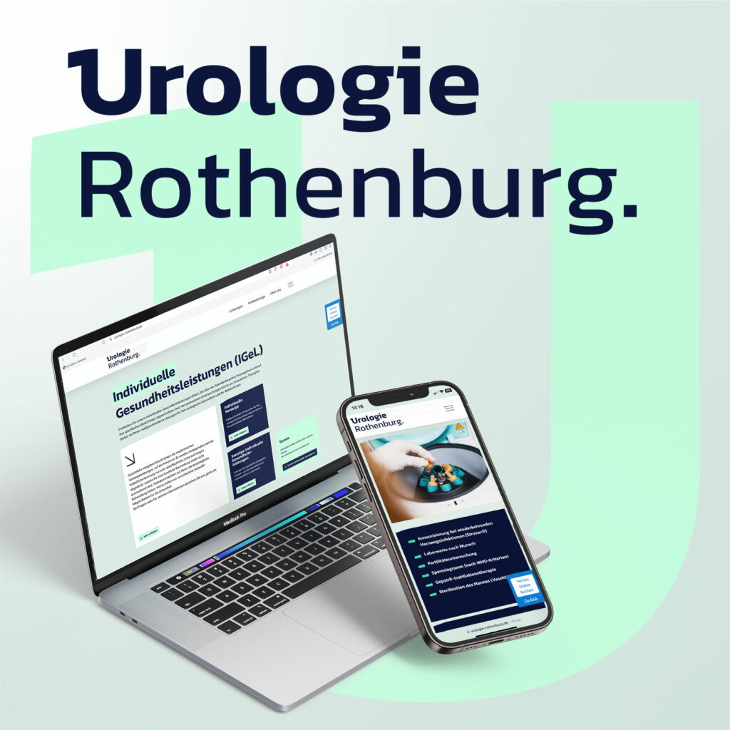 Titelbild für das Websitedesign der Urologie Rothenburg