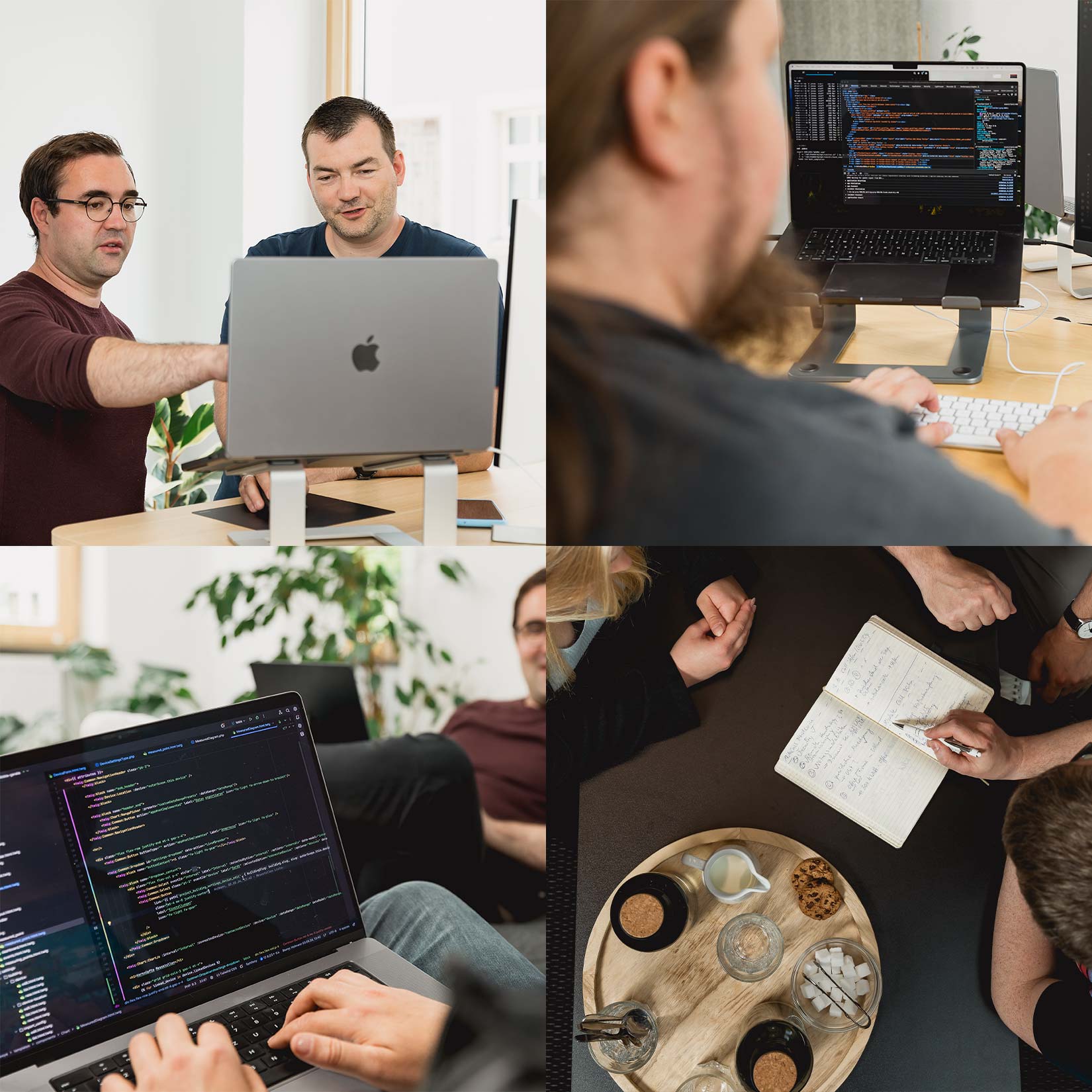 Zusammenstellung von Bildern des Fotoshootings mit Innovation Agents in einem vierer Grid