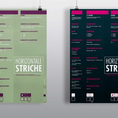 Detailtypografie Poster Horizontale Striche